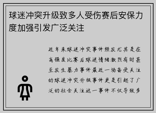 球迷冲突升级致多人受伤赛后安保力度加强引发广泛关注